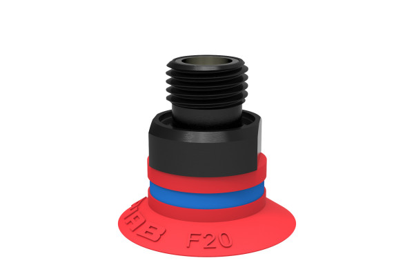 Suction cup F20 Silicone, G1/8" male, with mesh filter