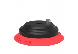 Suction cup F75 Silicone, 3/8" NPSF female Al, with mesh filter