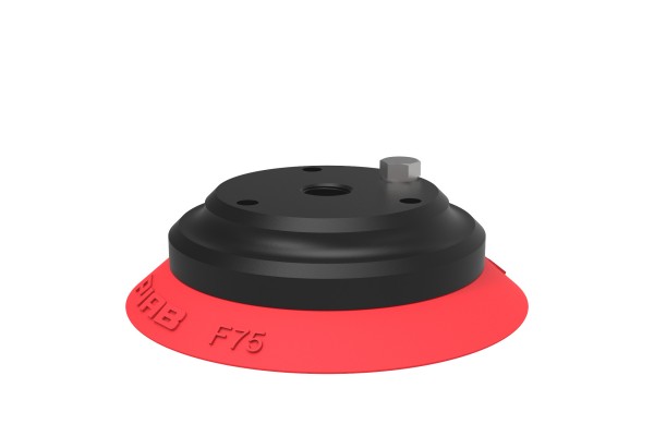 Suction cup F75 Silicone, 3/8" NPSF female Al, with mesh filter