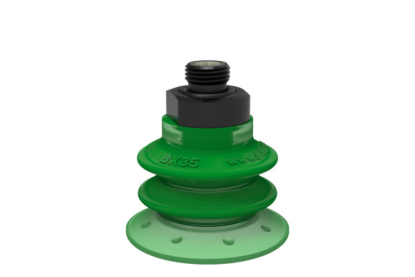 Suction cup BX35P Polyurethane 60 with filter, G1/8" male, with mesh filter
